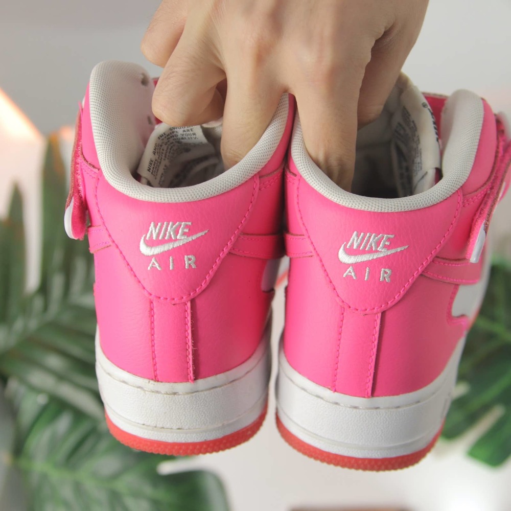 Nike Af1 Air Force 1 Mid Pink White Sneakers size 6youth/7.5womens/38EU 001536 - Picture 5 of 8